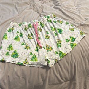 Christmas Tree Print Shorts